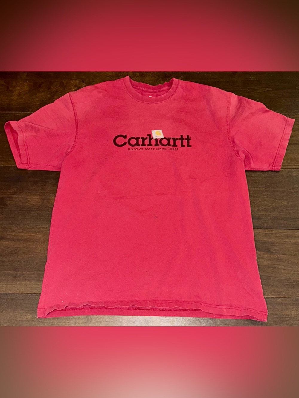 Carhartt Red Graphic Logo T-Shirt Adult Large Cotton Short Sleeve Tee